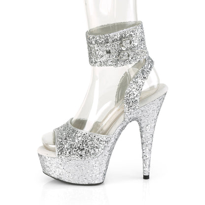 Pleaser Damen Sandalen DELIGHT-691LG SLV Glitter / SLV Glitter