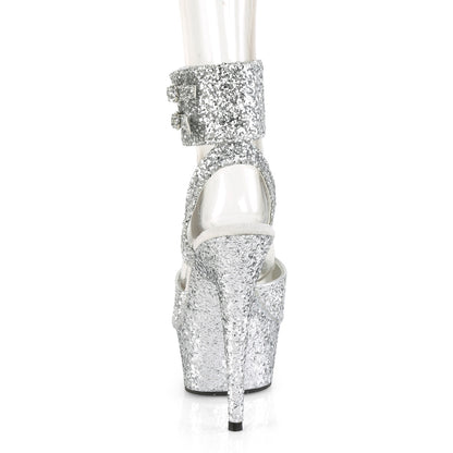 Pleaser Damen Sandalen DELIGHT-691LG SLV Glitter / SLV Glitter