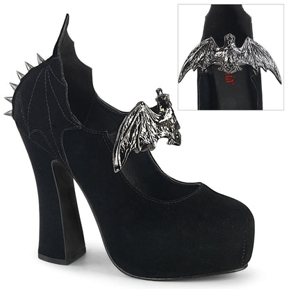 DemoniaCult Frauenpumpen DEMON-18 BLK Velvet