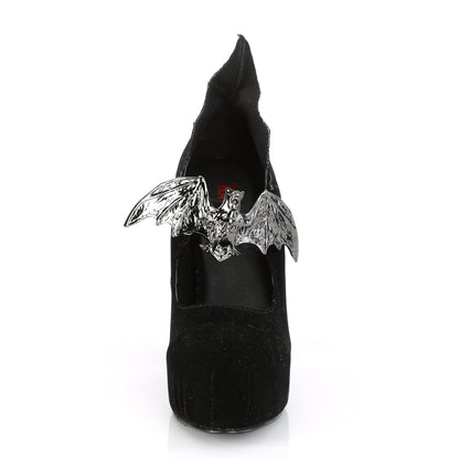 DemoniaCult Frauenpumpen DEMON-18 BLK Velvet