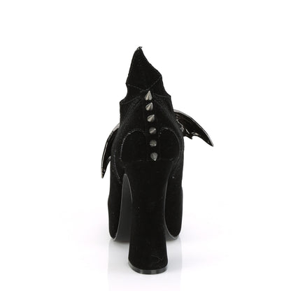 DemoniaCult Frauenpumpen DEMON-18 BLK Velvet
