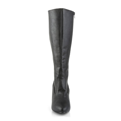 Pleaser Pink Label Womens Boots. DIVINE-2018 BLK FAUX Leder