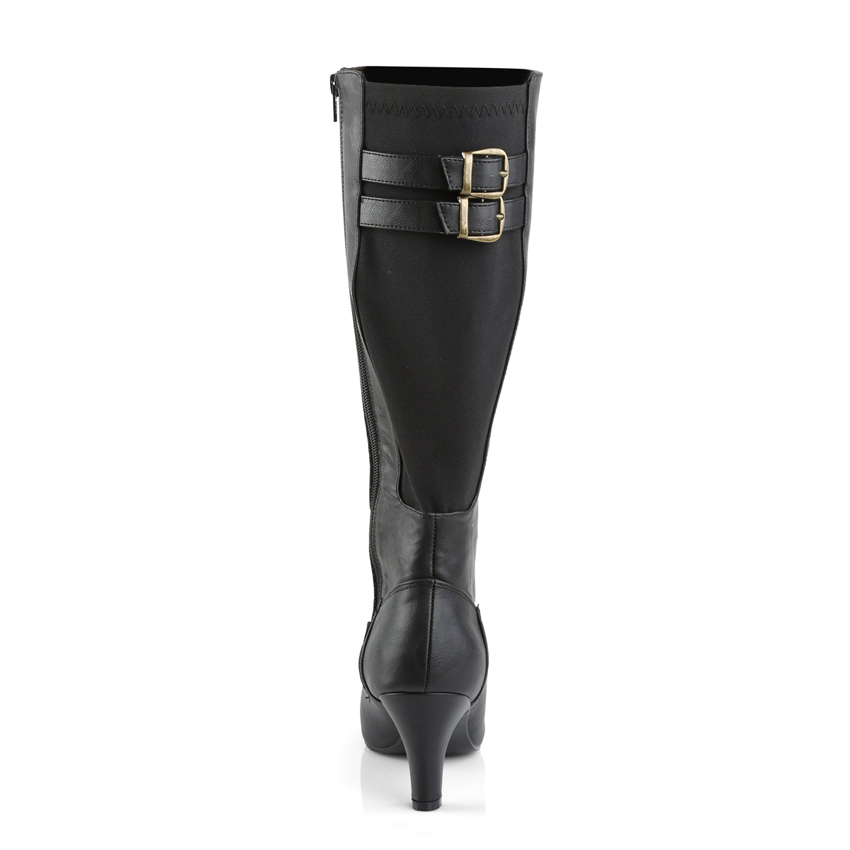 Pleaser Pink Label Womens Boots. DIVINE-2018 BLK FAUX Leder