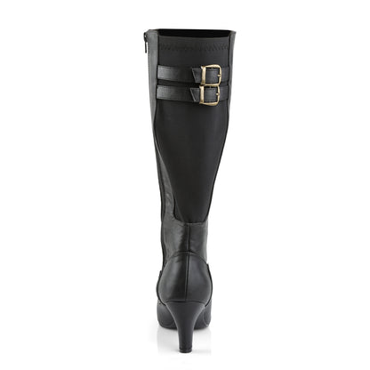 Pleaser Pink Label Womens Boots. DIVINE-2018 BLK FAUX Leder