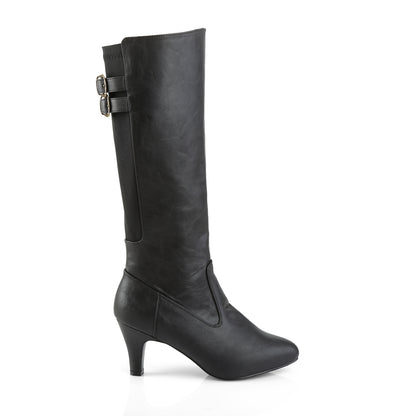 Pleaser Pink Label Womens Boots. DIVINE-2018 BLK FAUX Leder