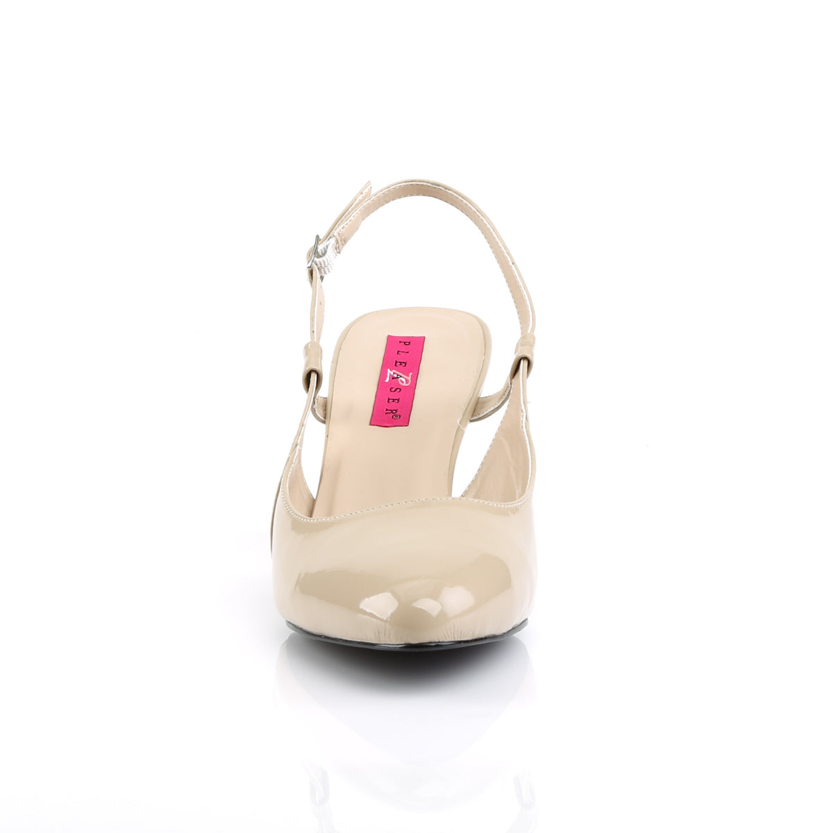 Pleaser Pink Label Womens Pumps DIVINE-418 Cream Pat