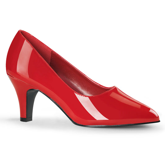 Pleaser Pink Label Womens Pumps DIVINE-420 Red Pat