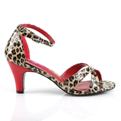 Pleaser Pink Label Frauenpumpen DIVINE-435 Gepard-Drucken Kunstleder