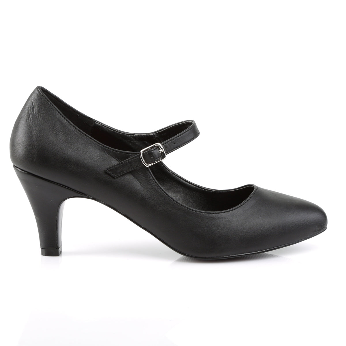 Pleaser Pink Label Womens Pumps DIVINE-440 Blk Faux Leather