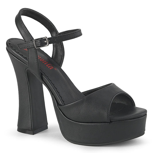 DemoniaCult Frauen Sandalen DOLLY-09 BLK Vegan Leder