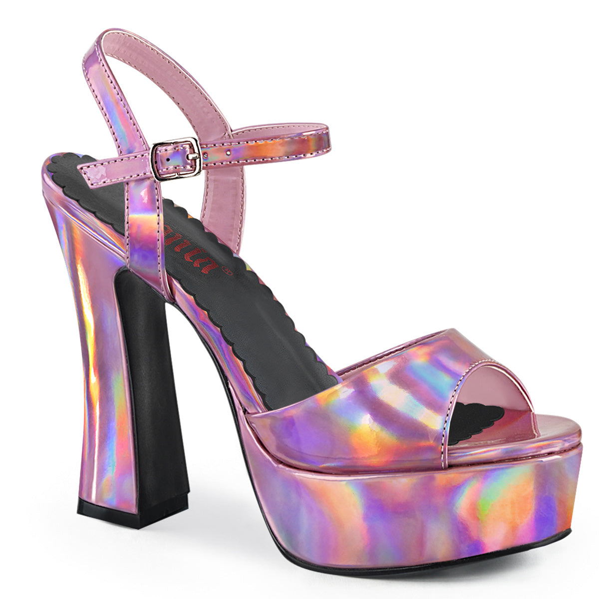 DemoniaCult Womens Sandals DOLLY-09 Pink Hologram