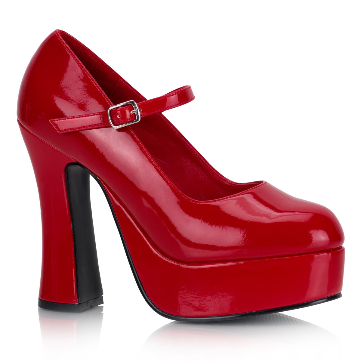 DemoniaCult Womens Pumps DOLLY-50 Red Pat
