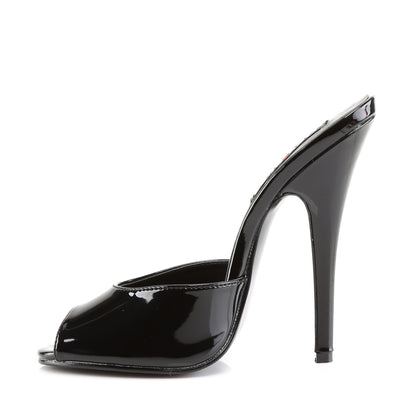 Devious Womens Sandals DOMINA-101 Blk Pat