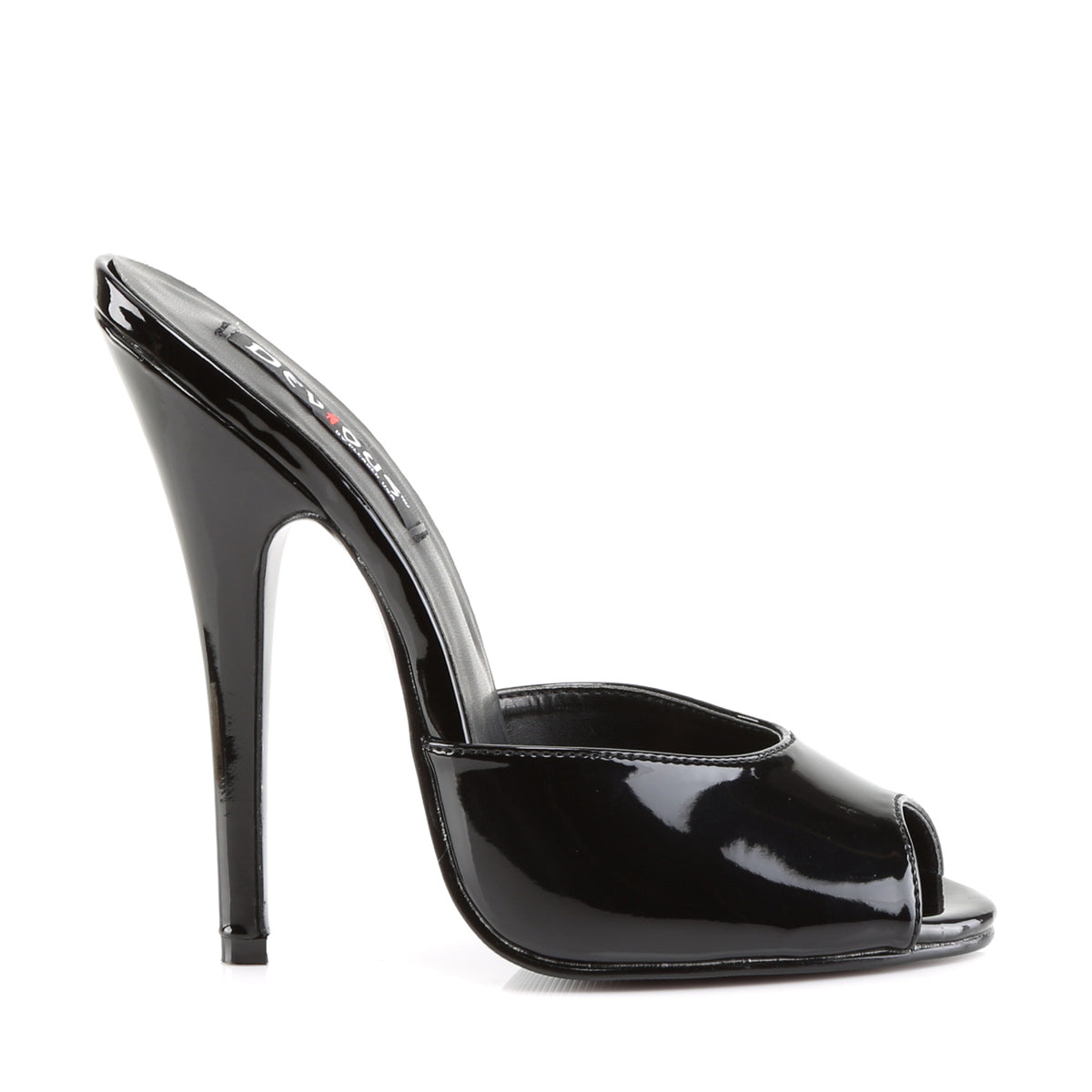 Devious Womens Sandals DOMINA-101 Blk Pat