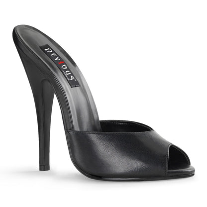 Devious Womens Sandals DOMINA-101 Blk Leather