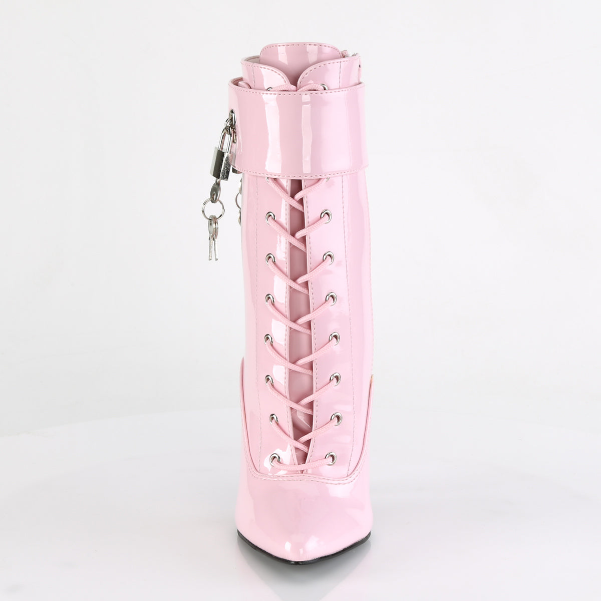 Devious Damen Knöchelstiefel DOMINA-1023 B. Rosa Pat