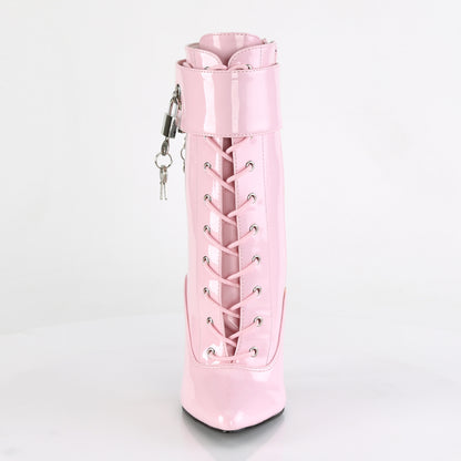Devious Damen Knöchelstiefel DOMINA-1023 B. Rosa Pat