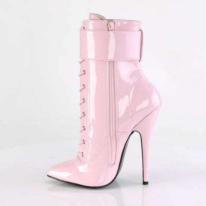 Devious Damen Knöchelstiefel DOMINA-1023 B. Rosa Pat