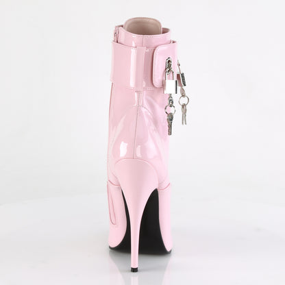 Devious Damen Knöchelstiefel DOMINA-1023 B. Rosa Pat