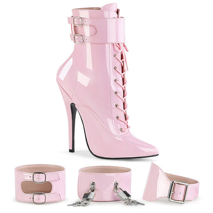 Devious Damen Knöchelstiefel DOMINA-1023 B. Rosa Pat