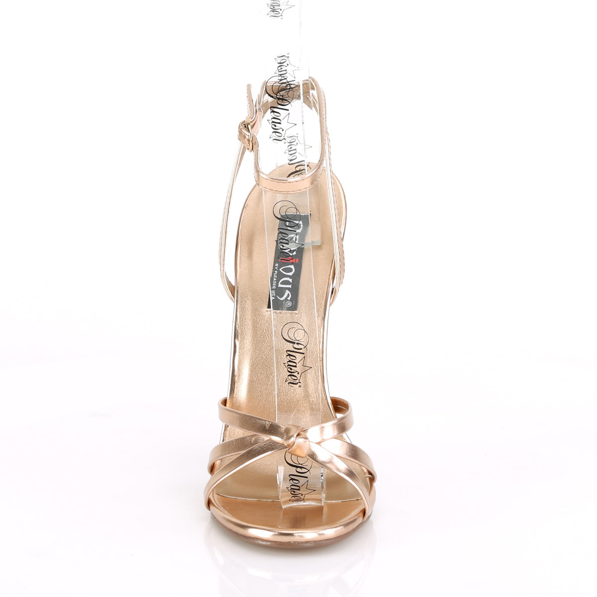 Devious Damen Sandalen DOMINA-108 Rose Gold Metallic PU
