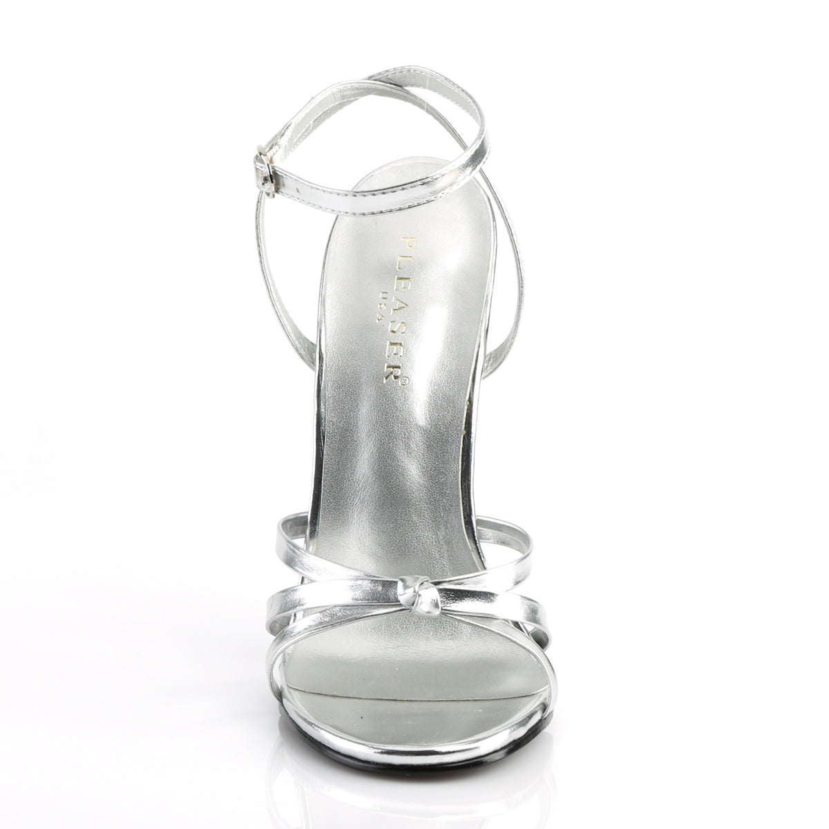 Devious Damen Sandalen DOMINA-108 silber metallic pu