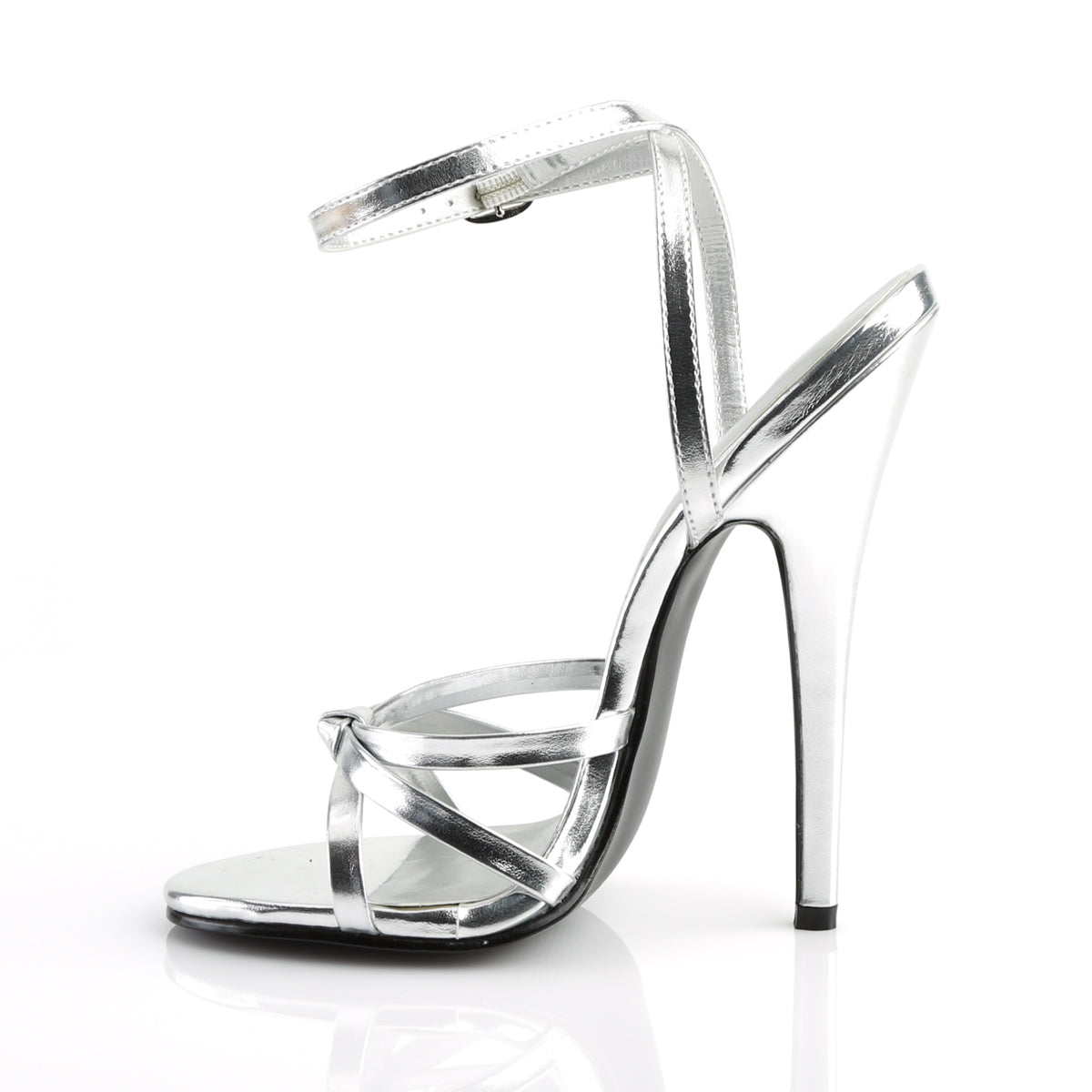 Devious Damen Sandalen DOMINA-108 silber metallic pu
