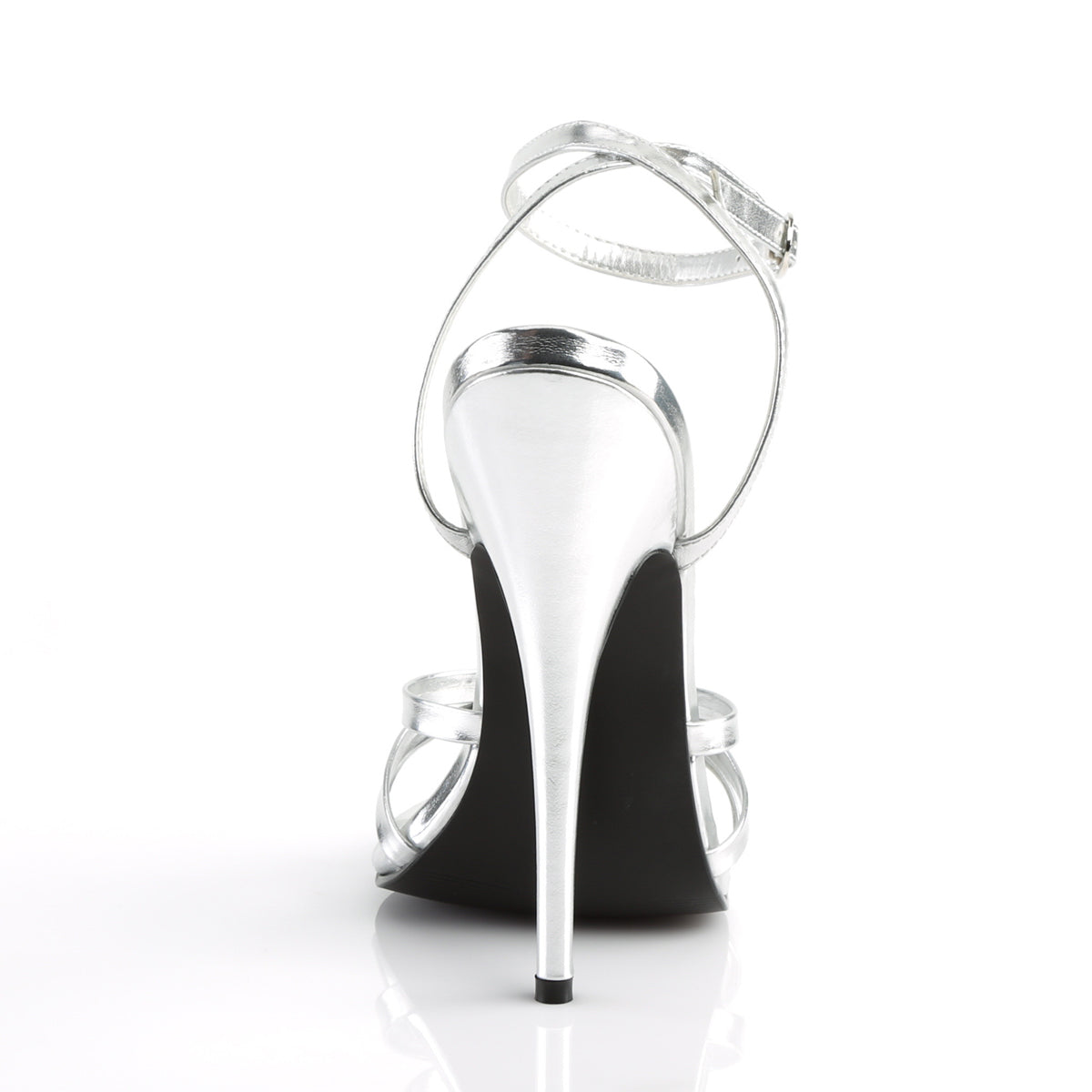 Devious Damen Sandalen DOMINA-108 silber metallic pu