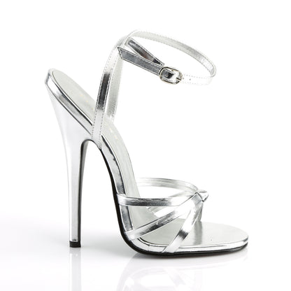 Devious Damen Sandalen DOMINA-108 silber metallic pu