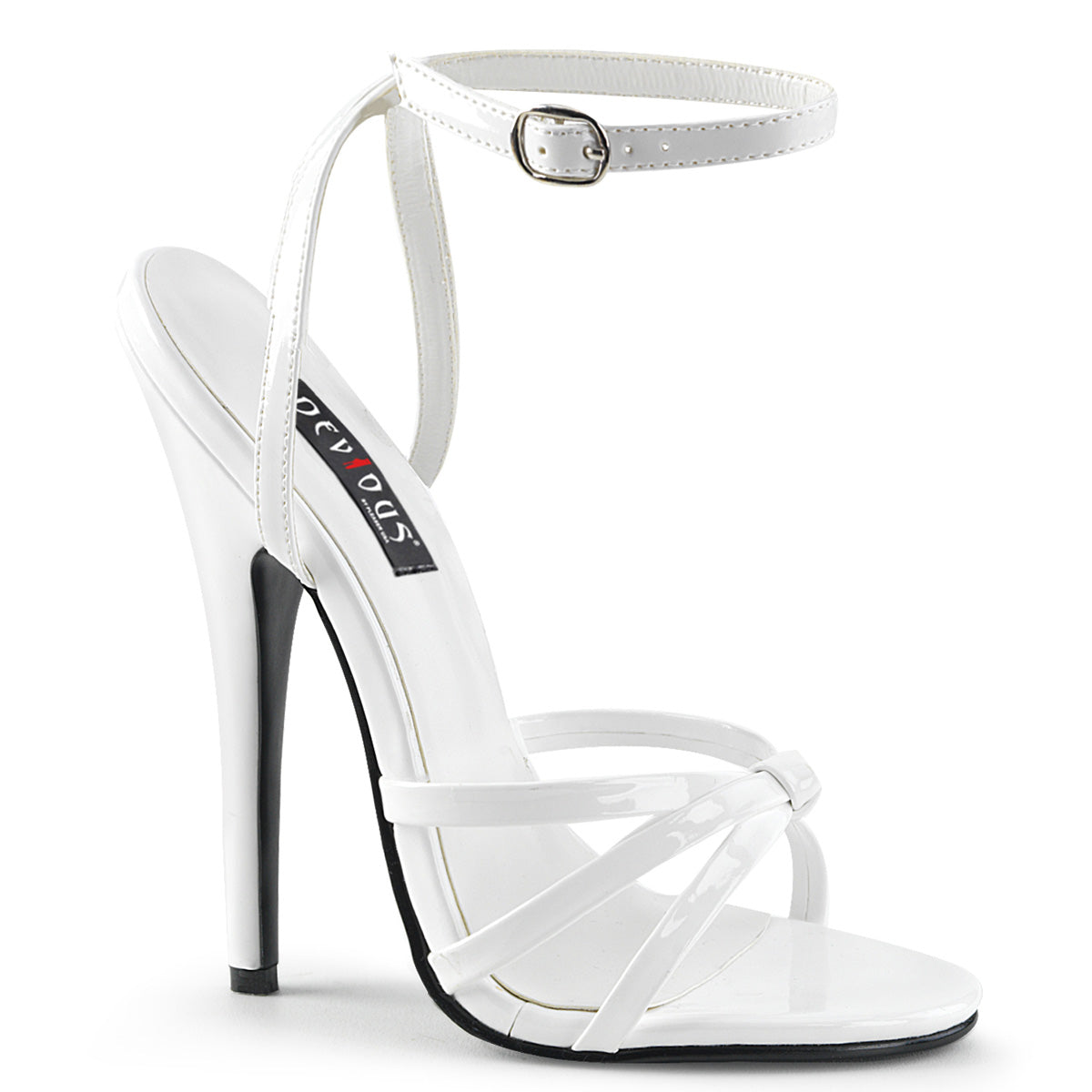 Devious Damen Sandalen DOMINA-108 Weißer Pat.
