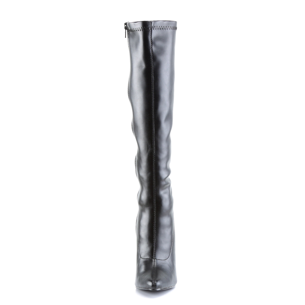Devious Womens Boots DOMINA-2000 Blk Str Pu