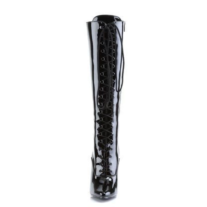 Devious Womens Boots. DOMINA-2020 BLK Pat.
