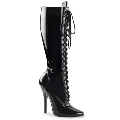 Devious Womens Boots. DOMINA-2020 BLK Pat.