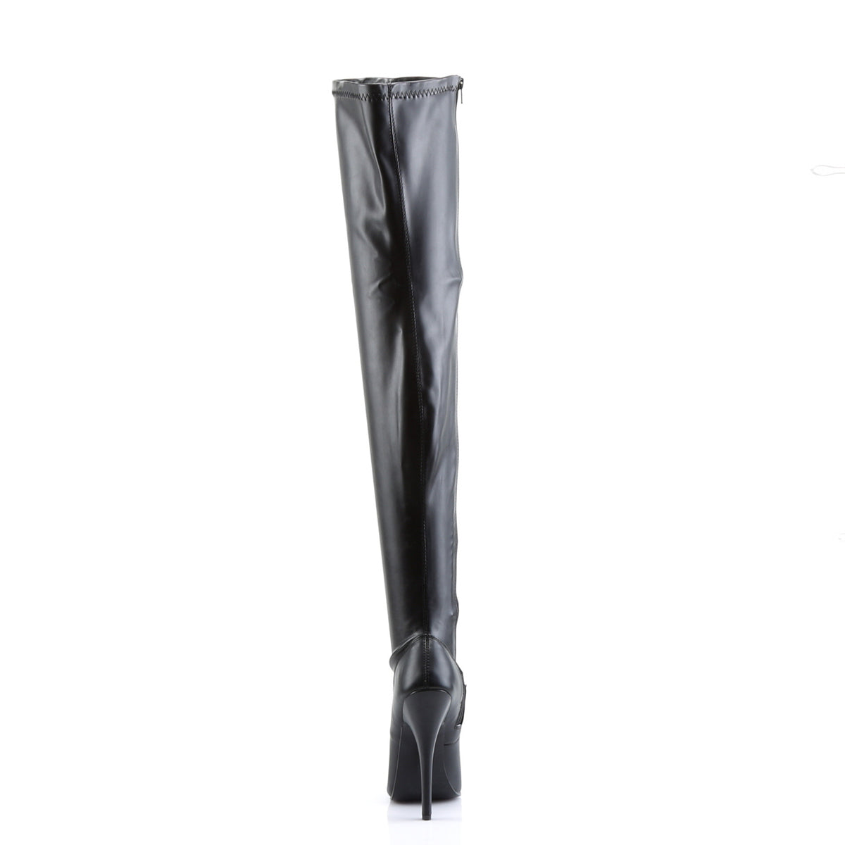 Devious Womens Boots. DOMINA-3000 BLK STR PU