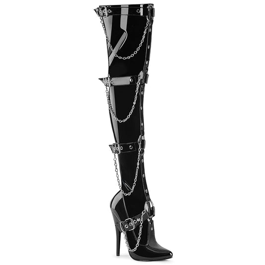 Devious Women's Single Soles DOMINA-3027 Blk Pat
