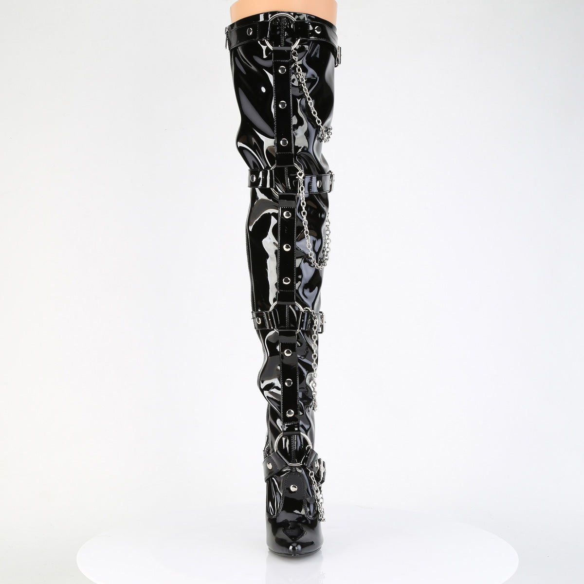 Devious Women's Single Soles DOMINA-3027 Blk Pat