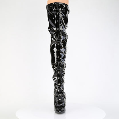 Devious Women's Single Soles DOMINA-3027 Blk Pat