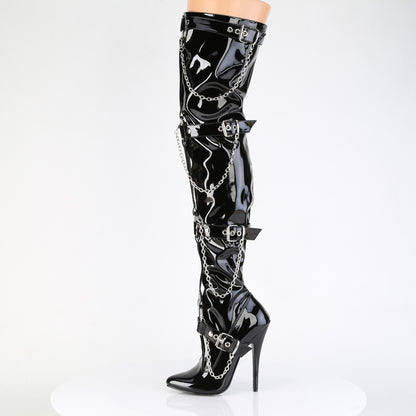 Devious Women's Single Soles DOMINA-3027 Blk Pat