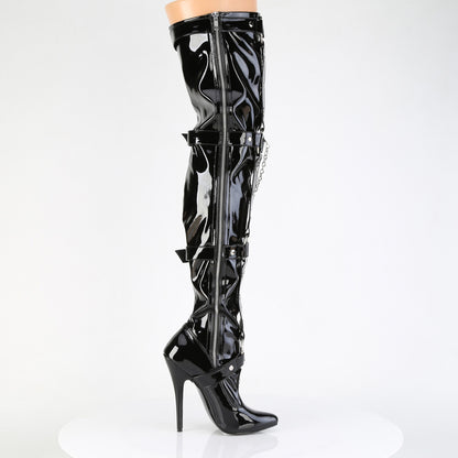 Devious Women's Single Soles DOMINA-3027 Blk Pat