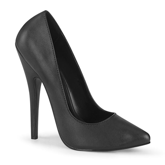 Devious Frauenpumpen DOMINA-420 BLK FAUX Leder
