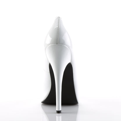 Devious Womens Pumps DOMINA-420 Wht Pat