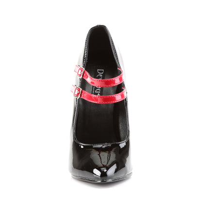 Devious Frauenpumpen DOMINA-442 BLK-Red Pat
