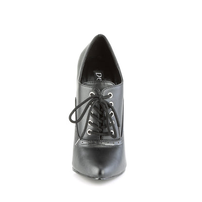 Devious Womens Pumps DOMINA-460 Blk Faux Leather