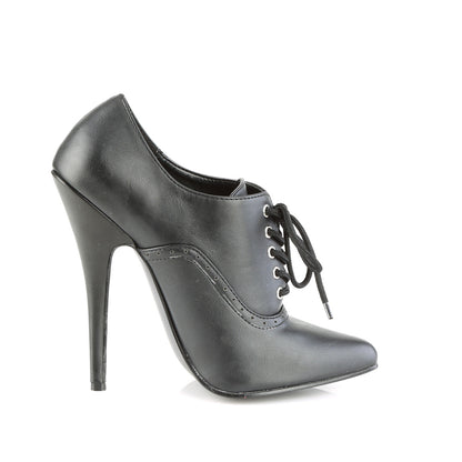 Devious Womens Pumps DOMINA-460 Blk Faux Leather