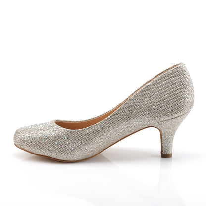 Fabulicious Frauenpumpen DORIS-06 Nude Glitter Mesh Stoff