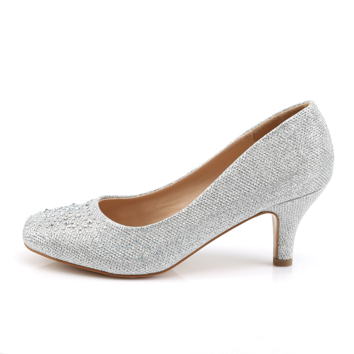 Fabulicious Womens Pumps DORIS-06 Slv Glitter Mesh Fabric