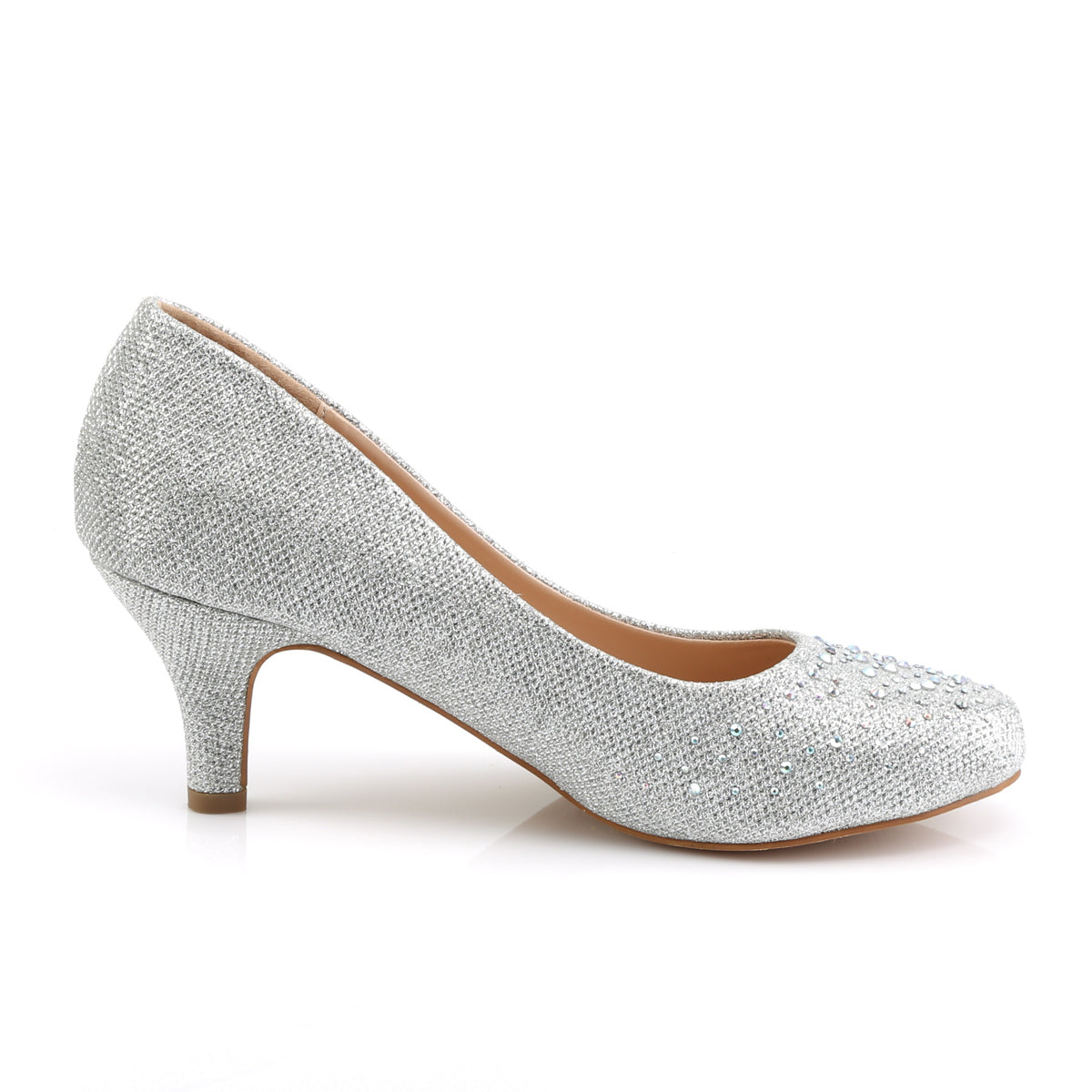 Fabulicious Womens Pumps DORIS-06 Slv Glitter Mesh Fabric