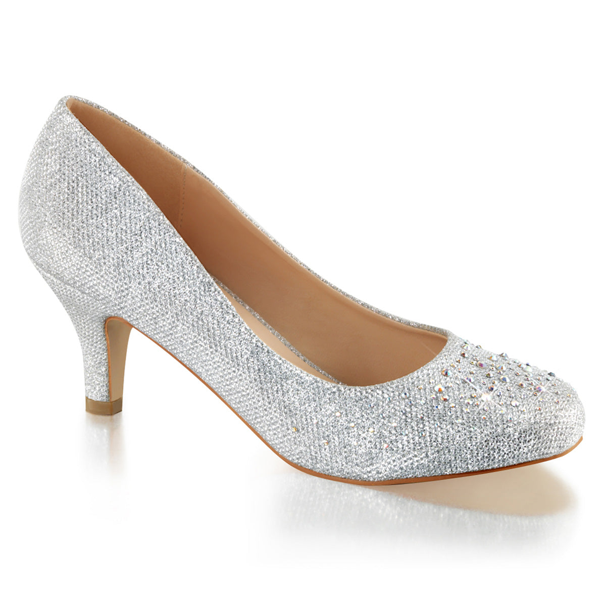 Fabulicious Frauenpumpen DORIS-06 SLV Glitter Mesh Stoff