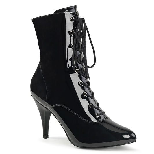 Pleaser Pink Label Womens Ankle Boots DREAM-1020 Blk Pat