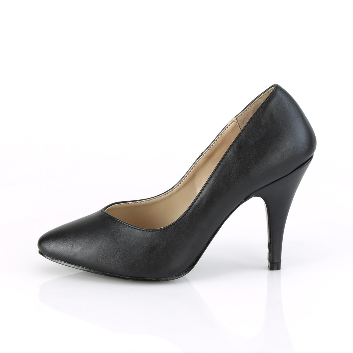 Pleaser Pink Label Womens Pumps DREAM-420W Blk Faux Leather